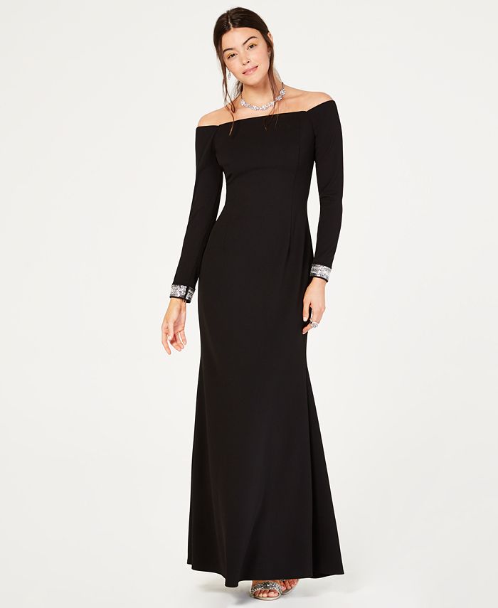 Macy's long sleeve formal dresses store