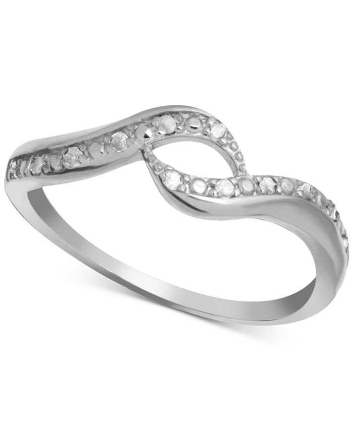 Macy's - Diamond Swirl Ring (1/10 ct. t.w.) in Sterling Silver