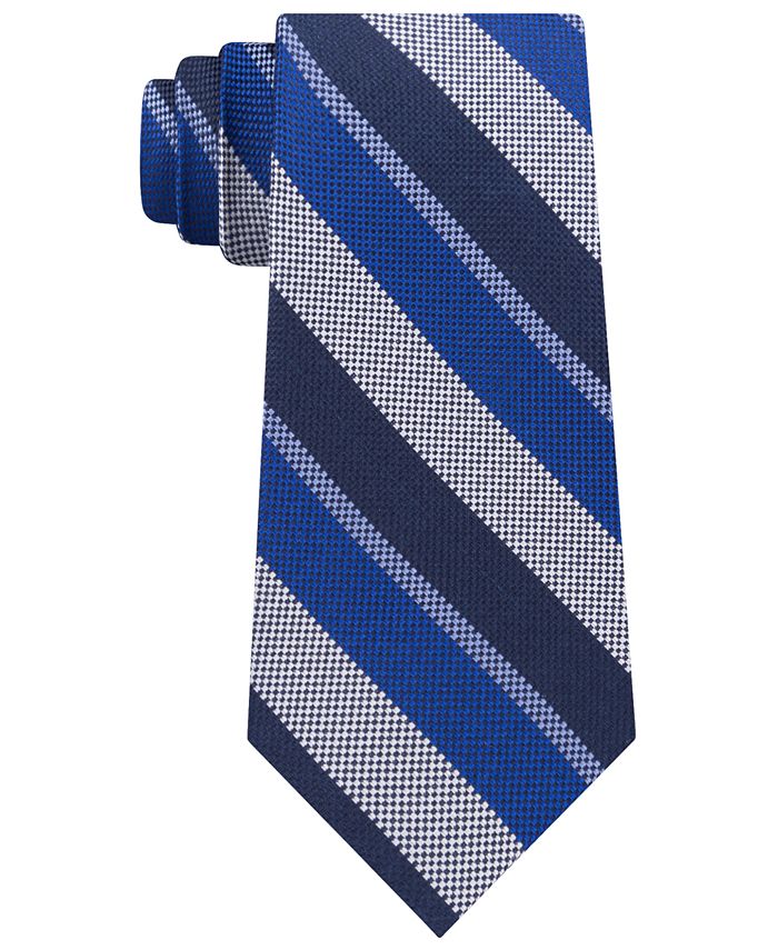 Tommy Hilfiger Men's Classic Oxford Stripe Silk Tie - Macy's