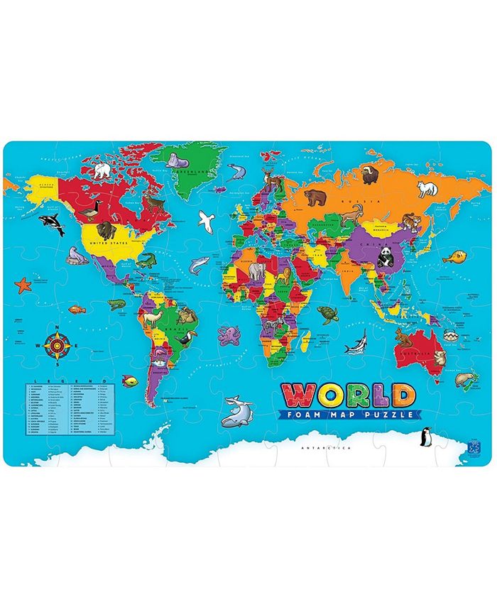 Learning Resources Educational Insights World Foam Map Puzzle - Macy's