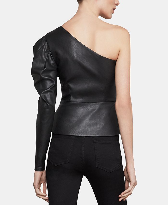 Haut Asymétrique Une épaule BCBGMAXAZRIA - Taille 6, Noir - Occasion Très Bon état