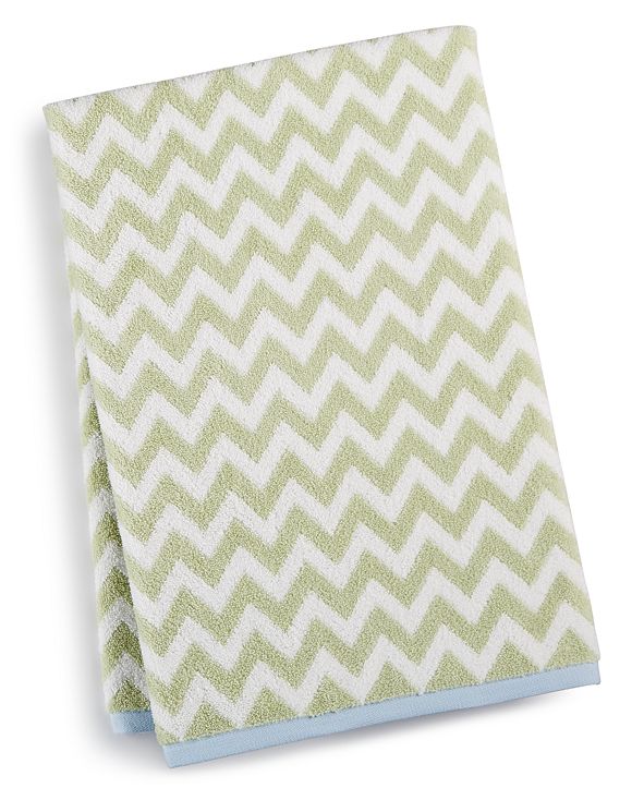 Martha Stewart Collection Chevron Spa Bath Towel, Created ...