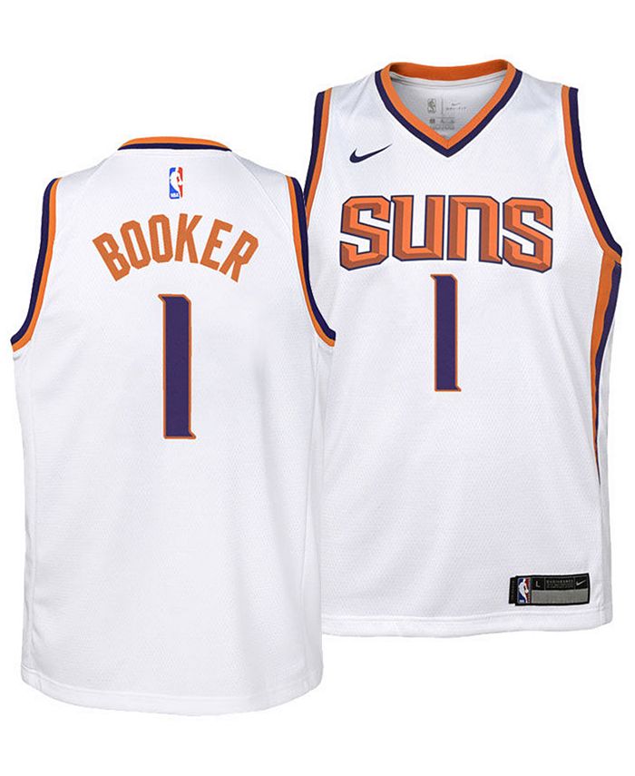 Nike Men's Phoenix Suns Devin Booker #1 White T-Shirt