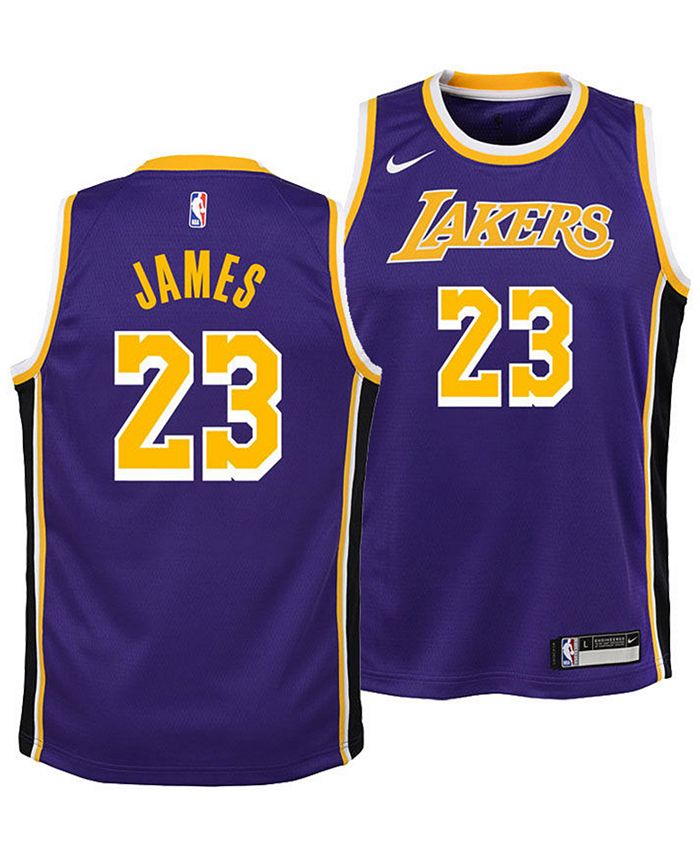 Nike LeBron James Los Angeles Lakers Statement Swingman Jersey, Big Boys  (8-20) - Macy's
