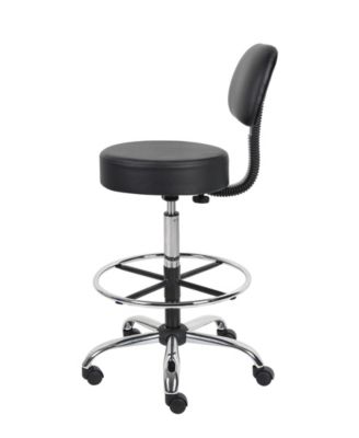 Caressoft Medical/Drafting Stool W/ Back Cushion