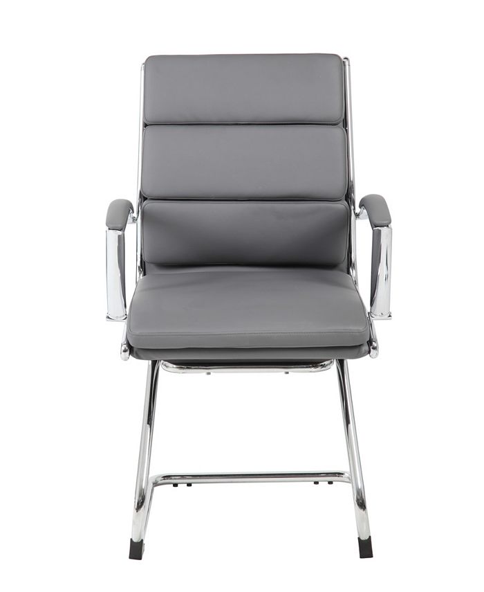 Boss Office Products Executive CaressoftPlus Guest Chair with Chrome