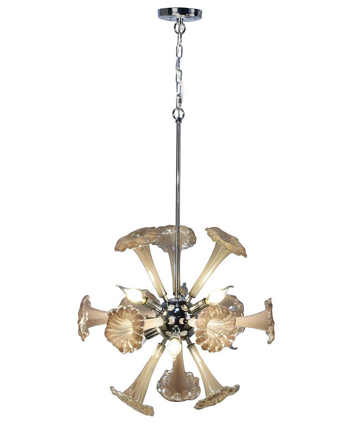 Dale Tiffany Yuri 22"W 6Light Art Glass Chandelier Macy's