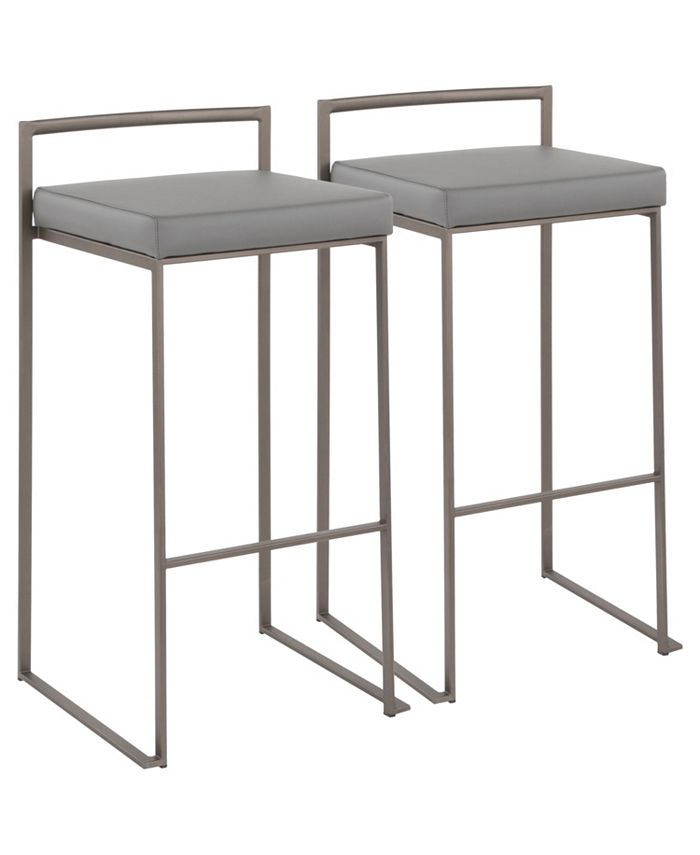 Lumisource Fuji Stackable Barstool Set of 2 & Reviews Furniture Macy's