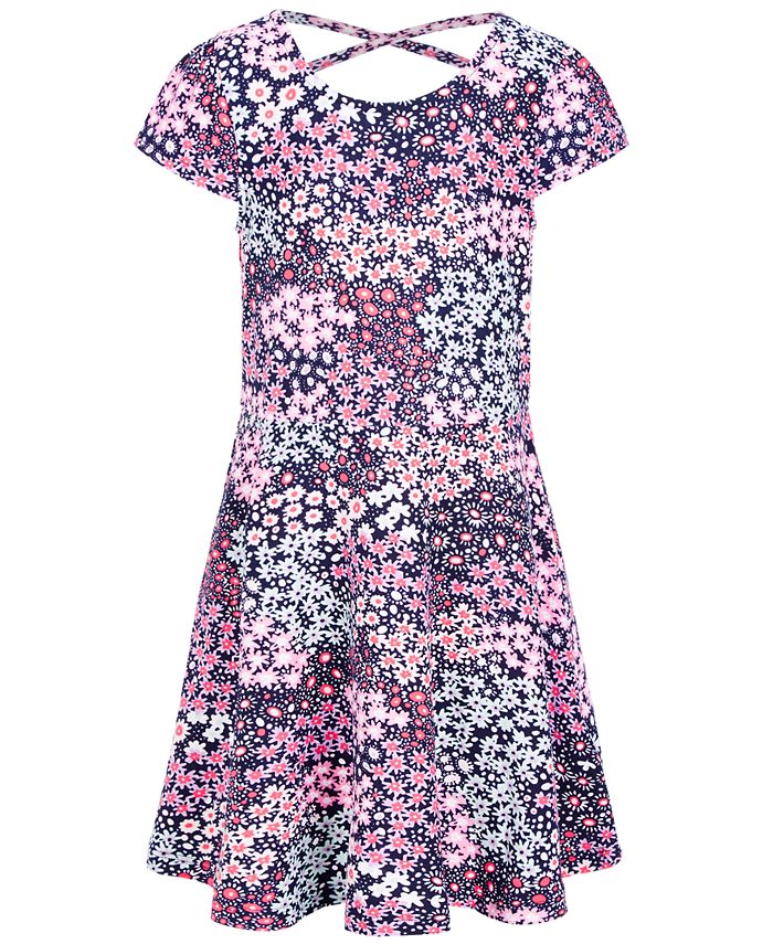 Epic Threads Super Soft Toddler Girls Floral-Print Criss-Cross Dress ...