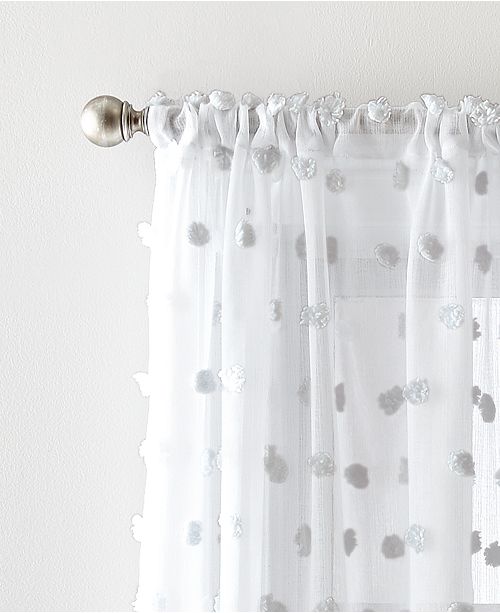 Dkny Ella Pompom Dot 50 X 84 Sheer Curtain Set Reviews