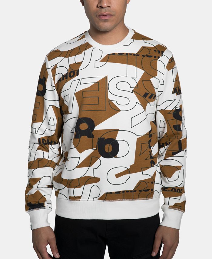 Sean John Men s Geometric Text Sweatshirt Macy s