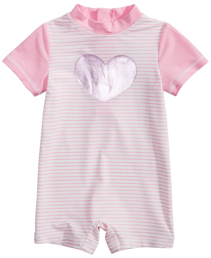 First Impressions Baby Girls Heart RomperStyle Rash Guard, Created for