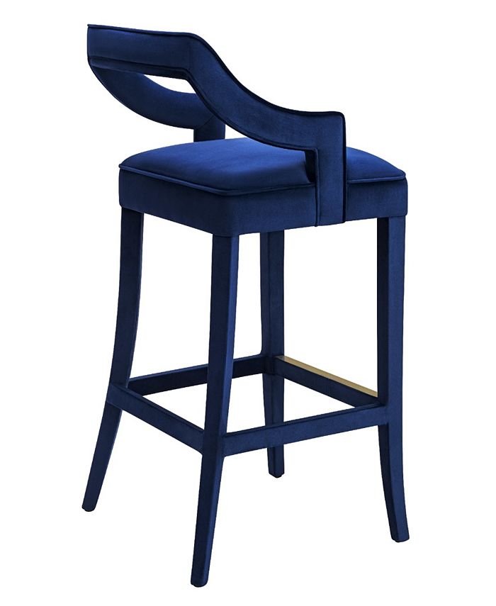 TOV Furniture Tiffany Navy Velvet Counter Stool Macy's
