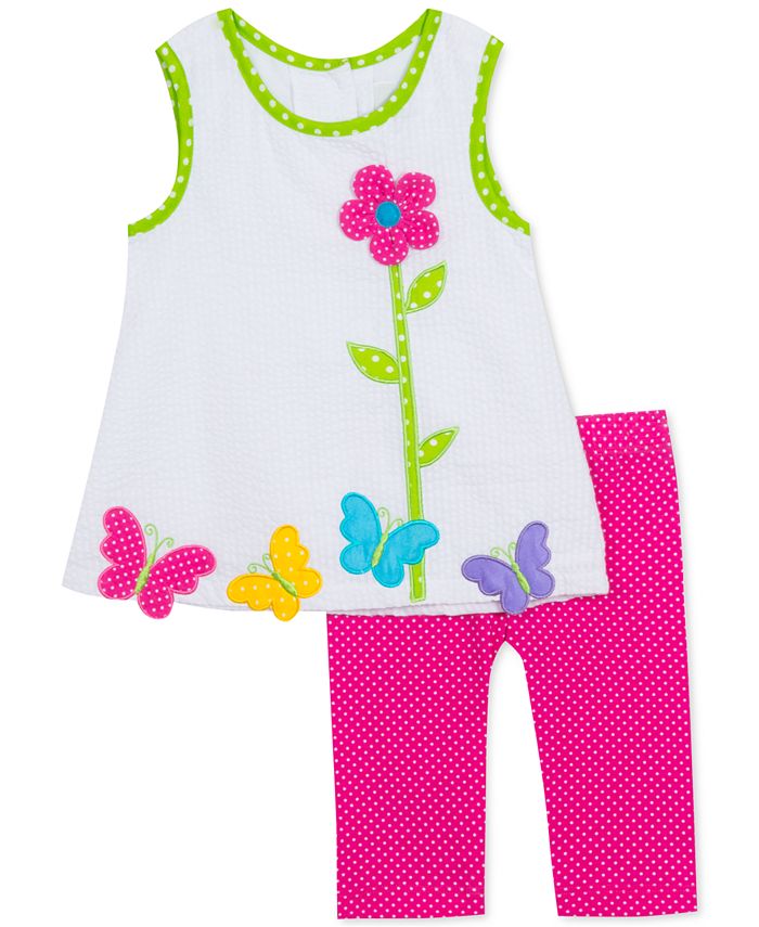 Rare Editions Baby Girls 2-Pc. Butterfly Tunic & Leggings Set & Reviews ...