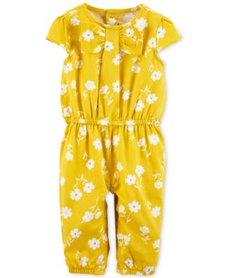 Carter's - Baby Girls Floral-Print Coverall