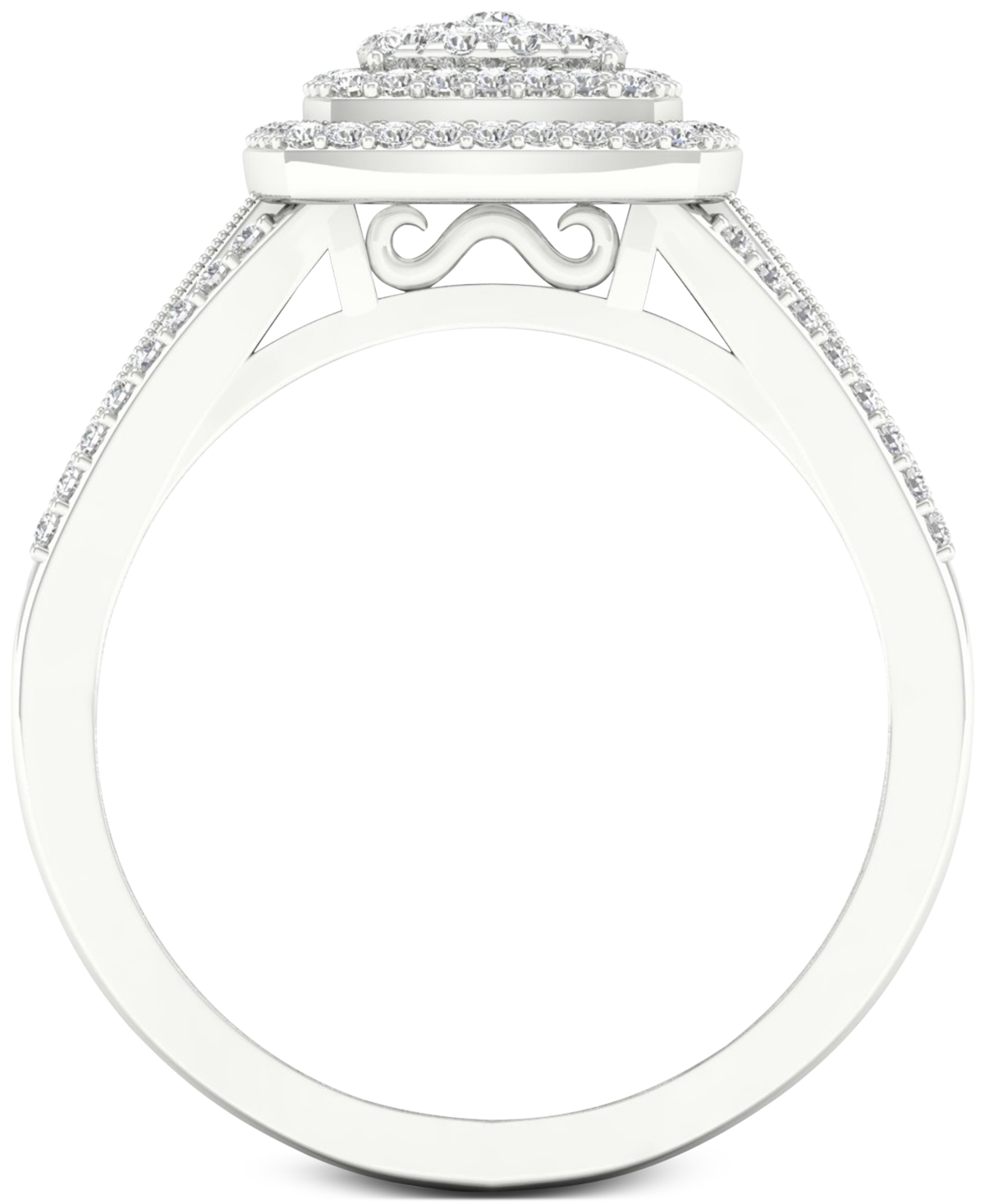Diamond Cluster Ring (1/2 ct. t.w.) - Sterling Silver