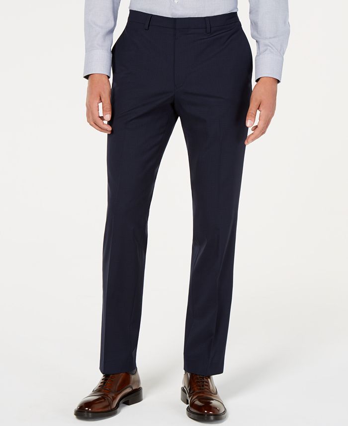 Cole Haan Men's Grand.OS Wearable Technology Slim-Fit Stretch Grid Suit ...