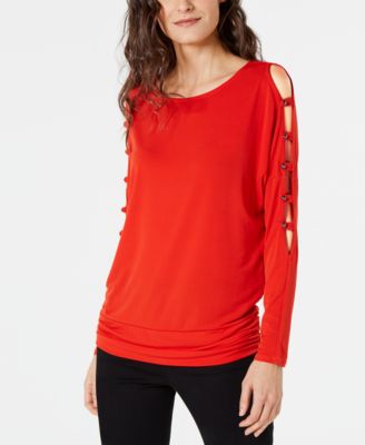 Thalia Sodi - Printed Cutout Top