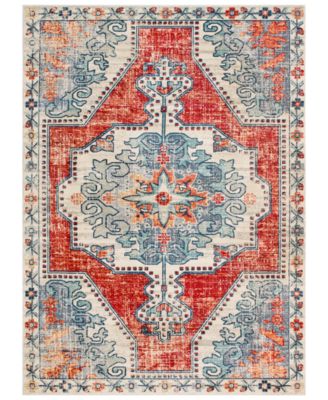 Surya - Bohemian BOM-2300 Bright Red 5'3" x 7'6" Area Rug