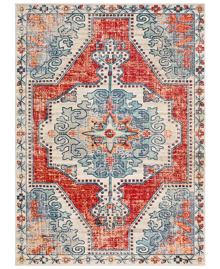 Surya - Bohemian BOM-2300 Bright Red 3'11" x 5'7" Area Rug