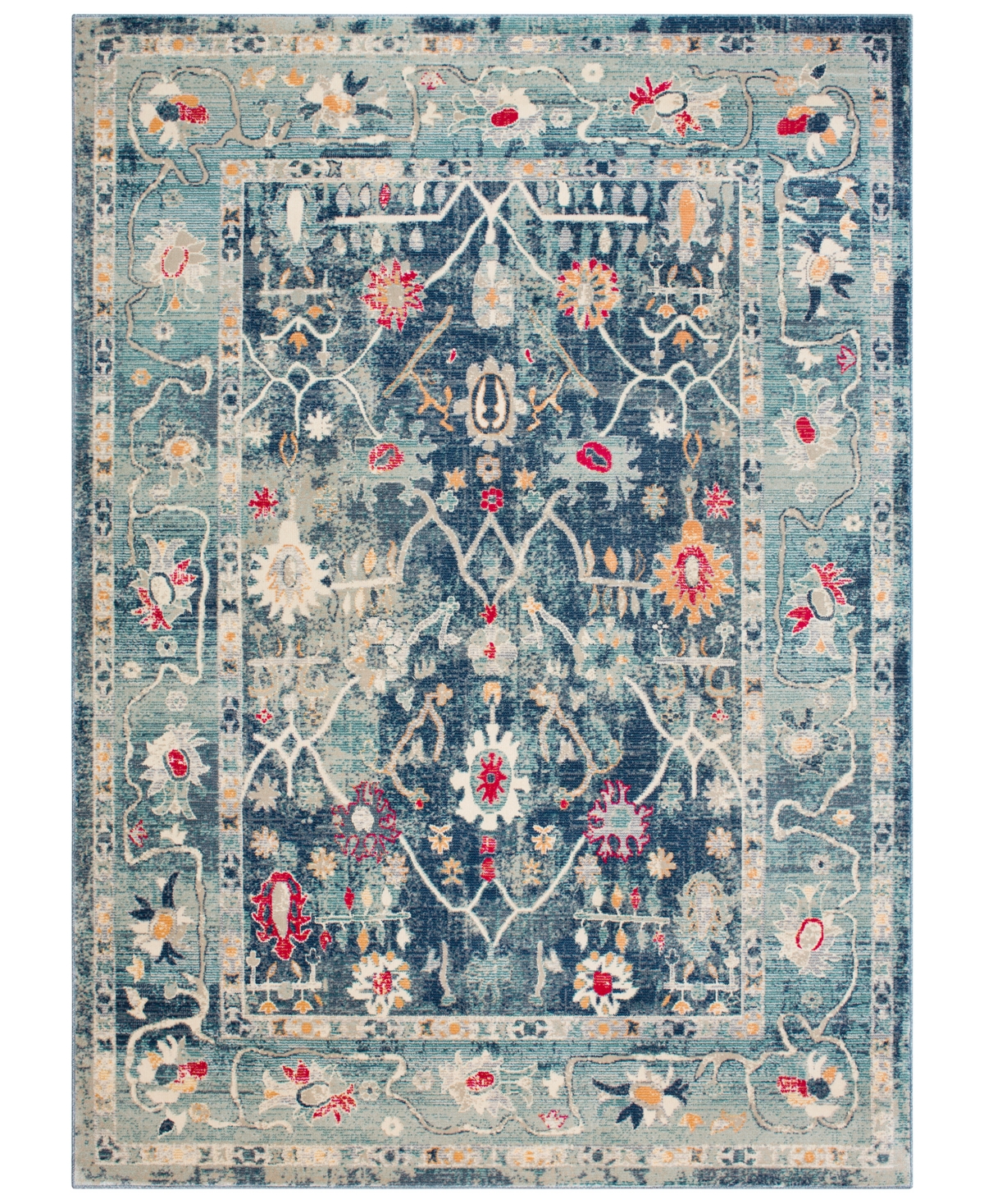Surya Bohemian Bom-2305 Navy 5'3in x 7'6in Area Rug - Navy
