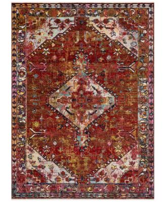 Justina Blakeney - Silvia SIL-06 Red/Multi 5' x 7'6" Area Rug