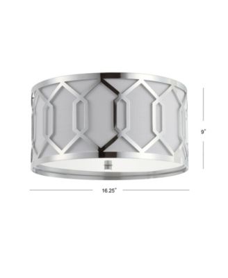 Hex 3-Light Metal Led Flush Mount