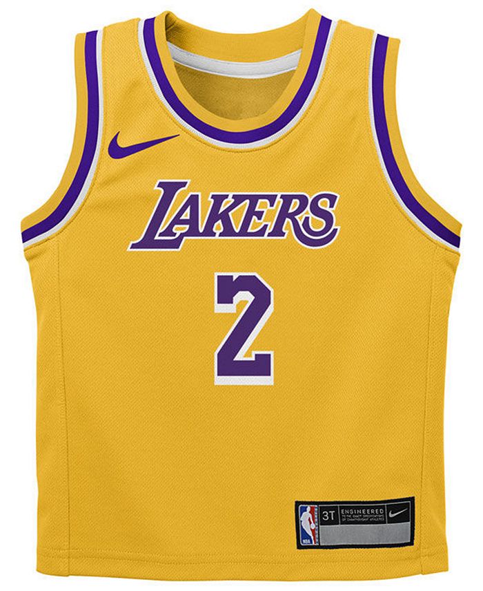 Nike Lonzo Ball Los Angeles Lakers Icon Replica Jersey, Toddler Boys