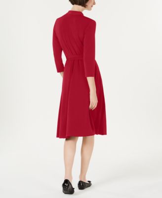 macy's petite red dresses