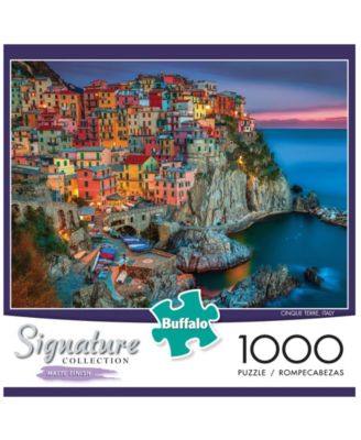 Photo 1 of Buffalo Games Signature Collection Cinque Terre 1000 Pieces Jigsaw Puzzle AND DDTOP 1000 Piece Size 30x20 Inch Basswood Premium Quality Rhone Vincent Van Gogh Oil Painting Starry Night Wooden Jigsaw Puzzle,Vincent Van Gogh Star moonliday Oil Painting Wood