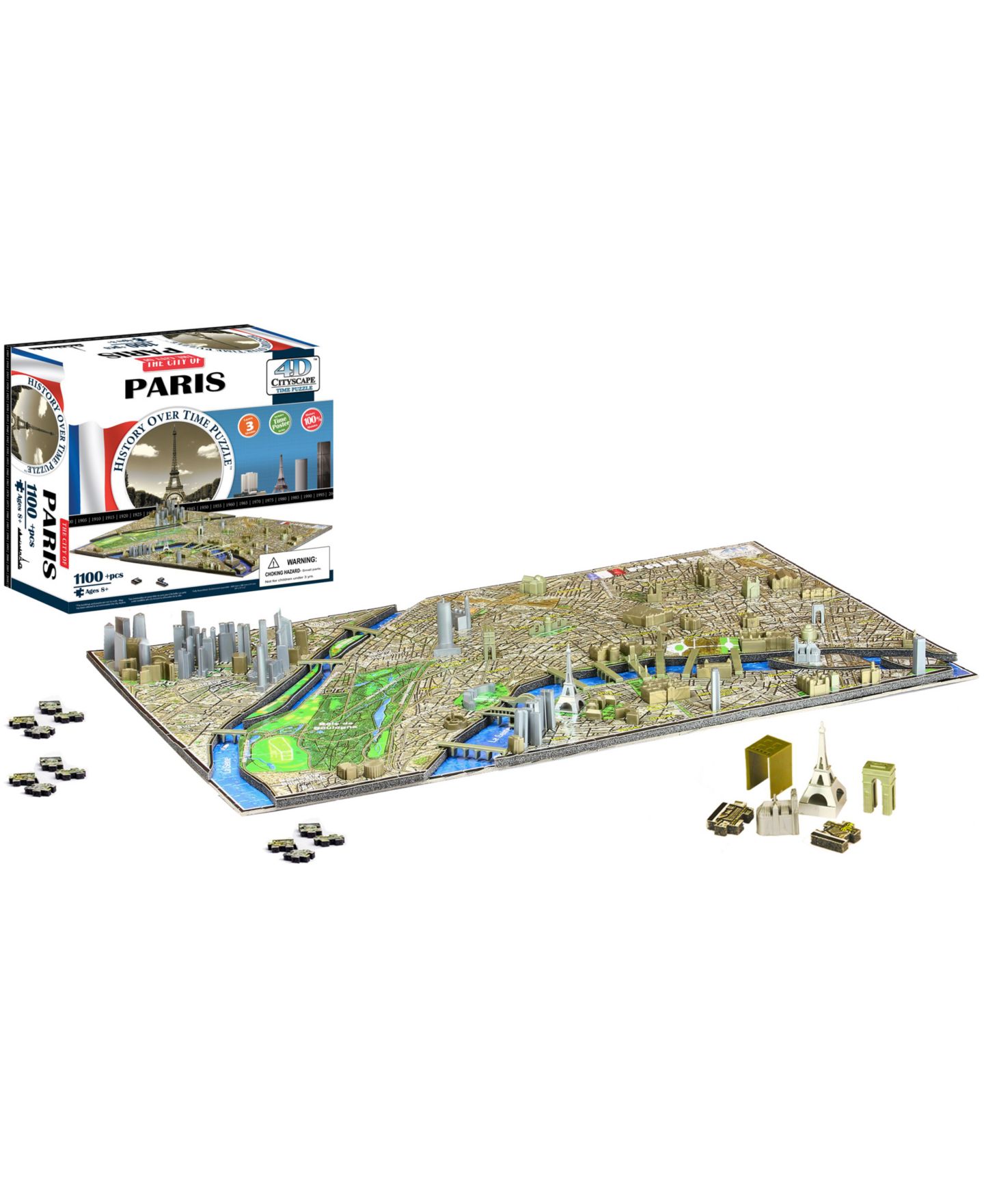 Детская игрушка 4D Cityscape Paris, France 1000+ Piece Puzzle, Ages 12+ — фото 2