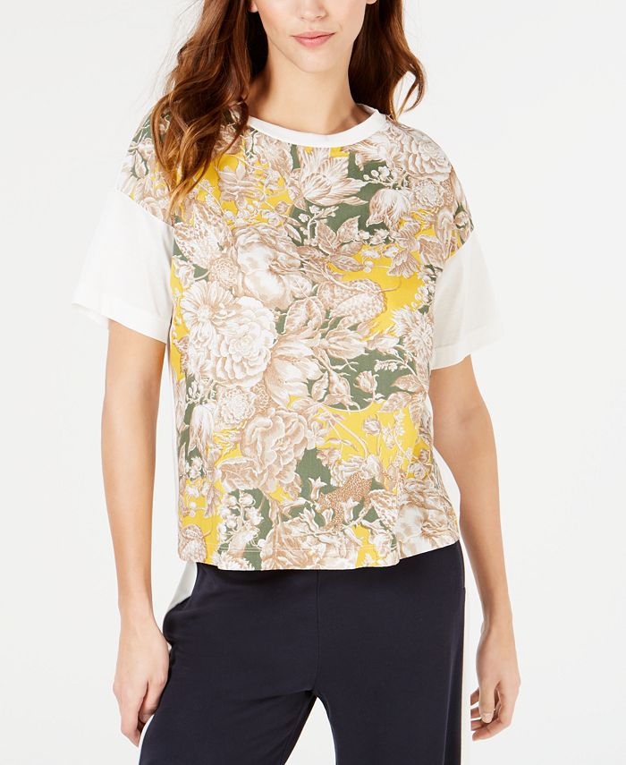 Weekend Max Mara Floral-Print Cotton T-Shirt - Macy's