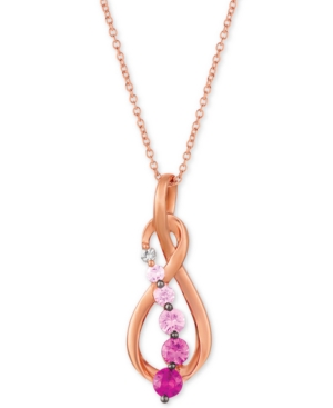 image of Le Vian Strawberry Layer Cake Multi-Gemstone 18