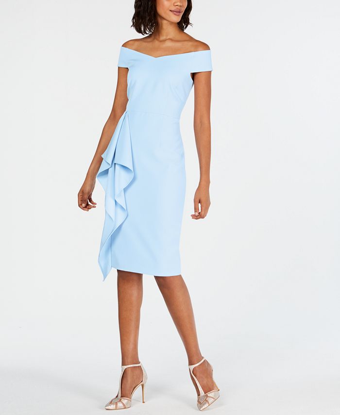 Vince camuto off the shoulder ruffle dress sale