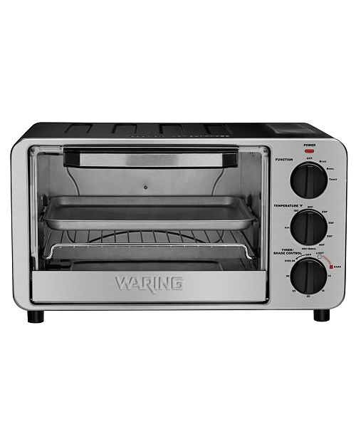 Waring Wto450 Toaster Oven 4 Slice Pro Stainless Steel Reviews Small Appliances Kitchen Macy S