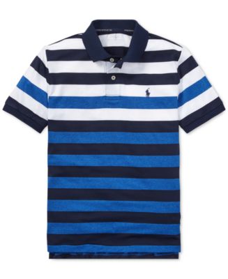 Polo Ralph Lauren Big Boys Striped Performance Lisle Polo - Macy's