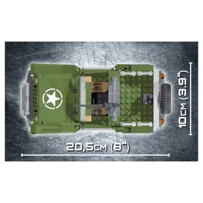 COBI Small Army Jeep Wrangler US Military 1 18 Scale 250 Piece Construction Blocks Building Kit
