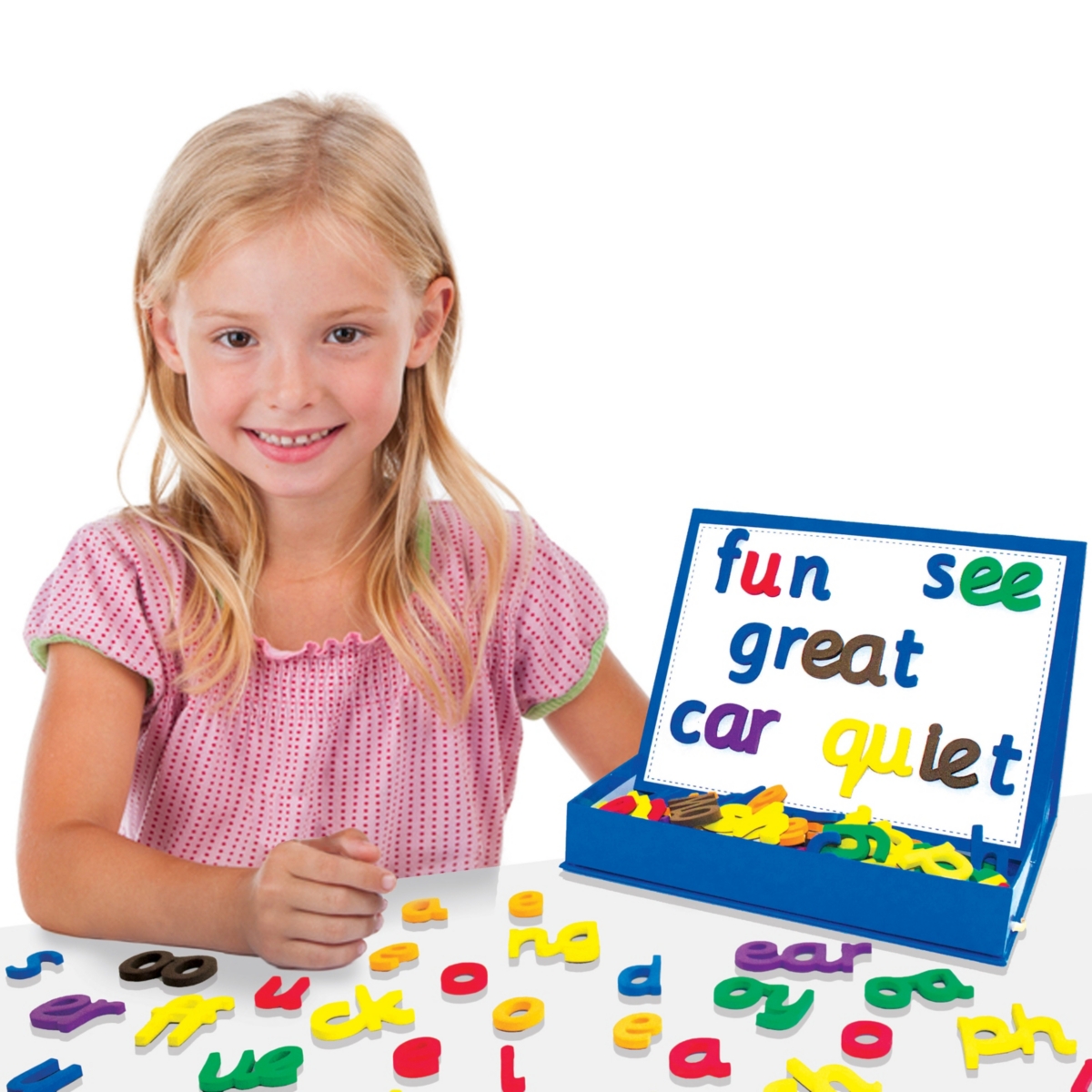 Shop Junior Learning Rainbow Phonics Magnetic Letters And Built In Magnetic Board In Multi