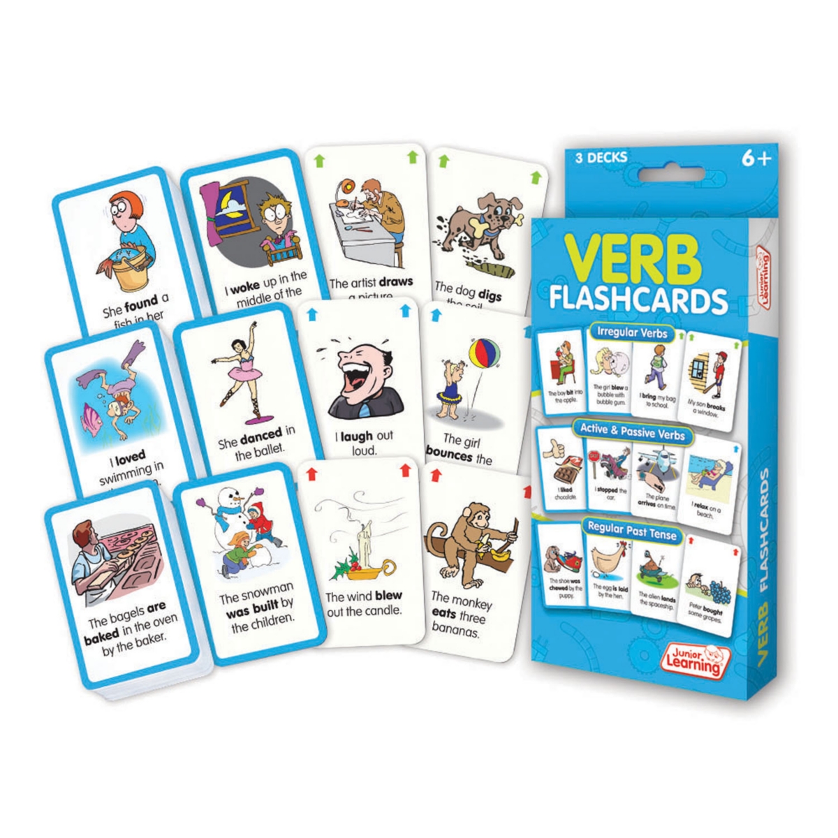 Junior Learning Kids' Verb Flashcards In Multi