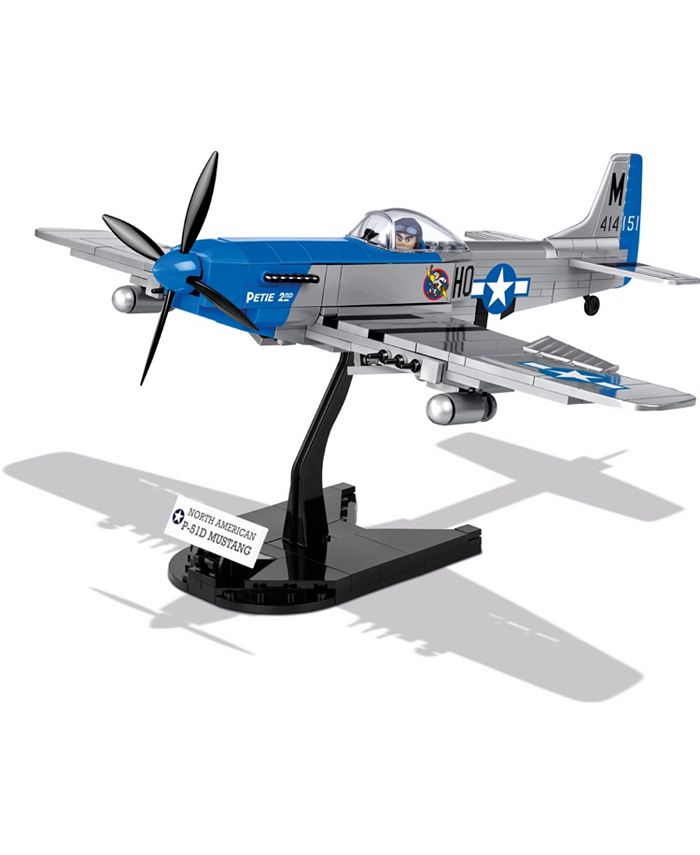 COBI Set Costruzione P-51D Mustang – Modellino Aereo In Mattoncini 265 Pezzi, Colore Argento - 4