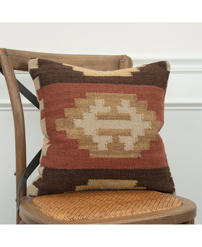 Rizzy Home Medallion Down Filled Decorative Pillow, 18" x 18" Macy's