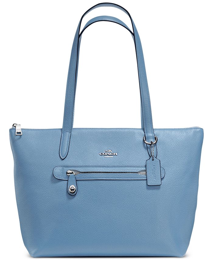 Coach taylor tote on sale in pebble leather