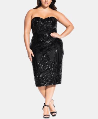 black sparkly dress plus size