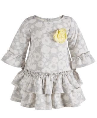 First Impressions Baby Girls Printed Ruffle Dress, Created for Macy's ...