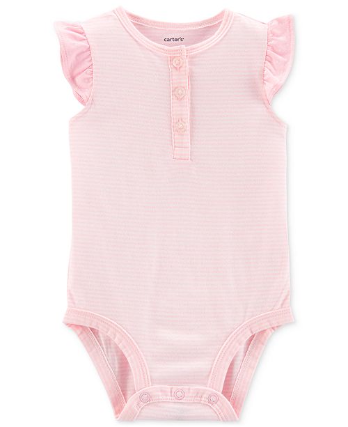 Carter's Baby Girls Cotton Striped Bodysuit & Reviews - All Baby - Kids ...