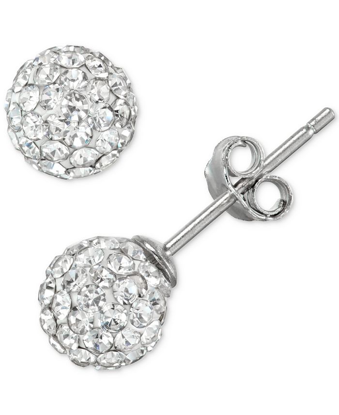 Macy's - 3-Pc. Set Onyx (6mm) & Crystal Collar Necklace, Bracelet & Stud Earrings in Sterling Silver