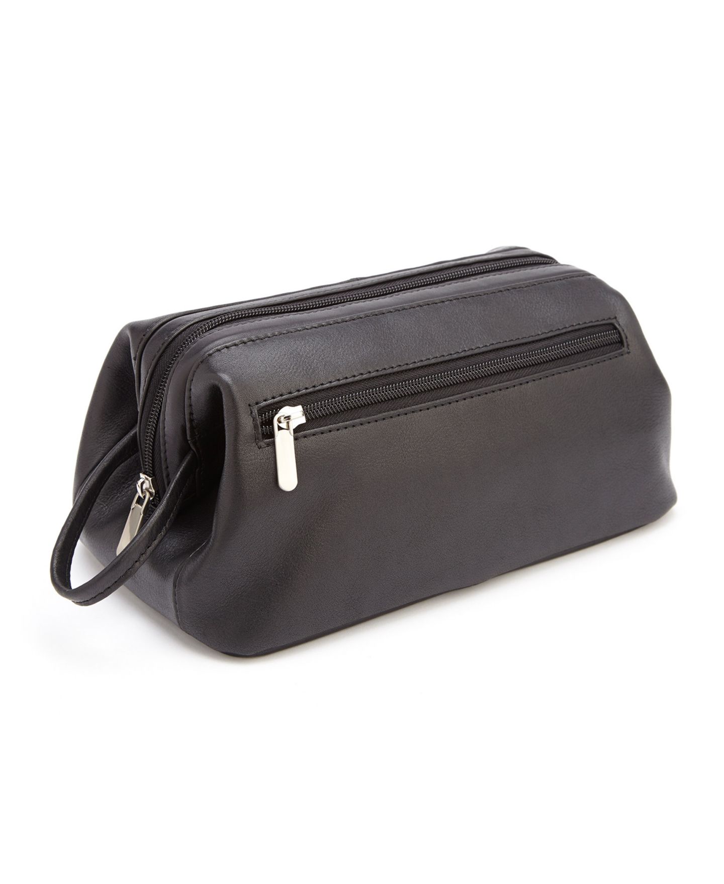 Несессер ROYCE New York Colombian Leather Toiletry Bag, цвет: Чёрный — фото 1