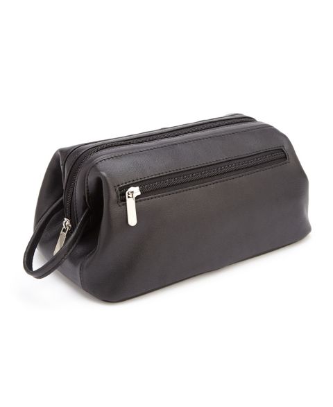 Несессер ROYCE New York Colombian Leather Toiletry Bag, цвет: Чёрный