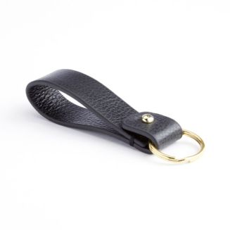 Royce New York Leather Loop Key Fob with Gold Hardware - Macy's