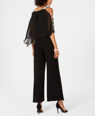 petite cold shoulder jumpsuit